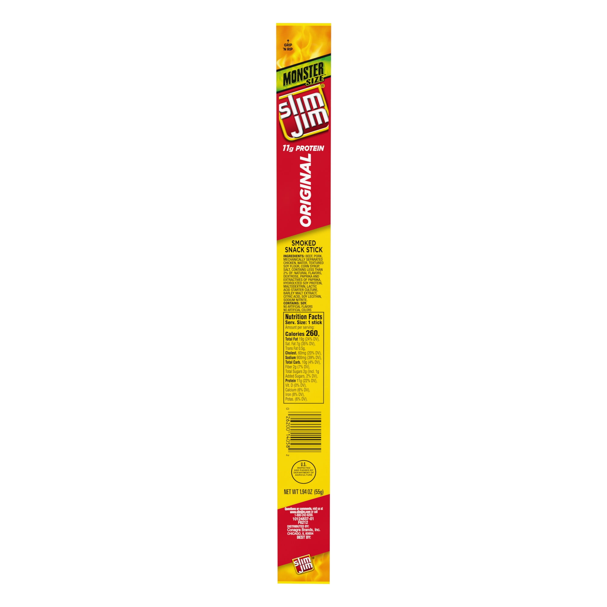 Slim Jim Monster Original Meat Stick Meat Snacks 1.94 oz