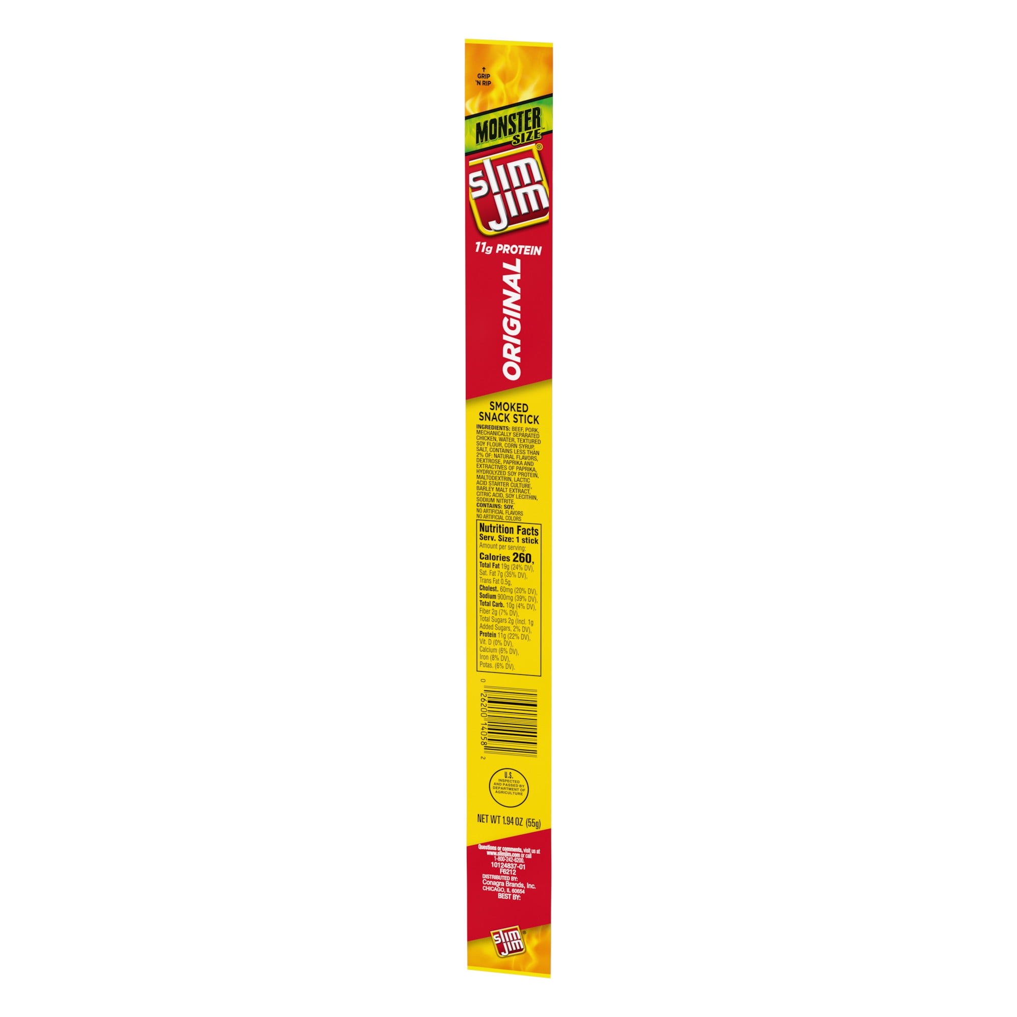 Slim Jim Monster Original Meat Stick Meat Snacks 1.94 oz