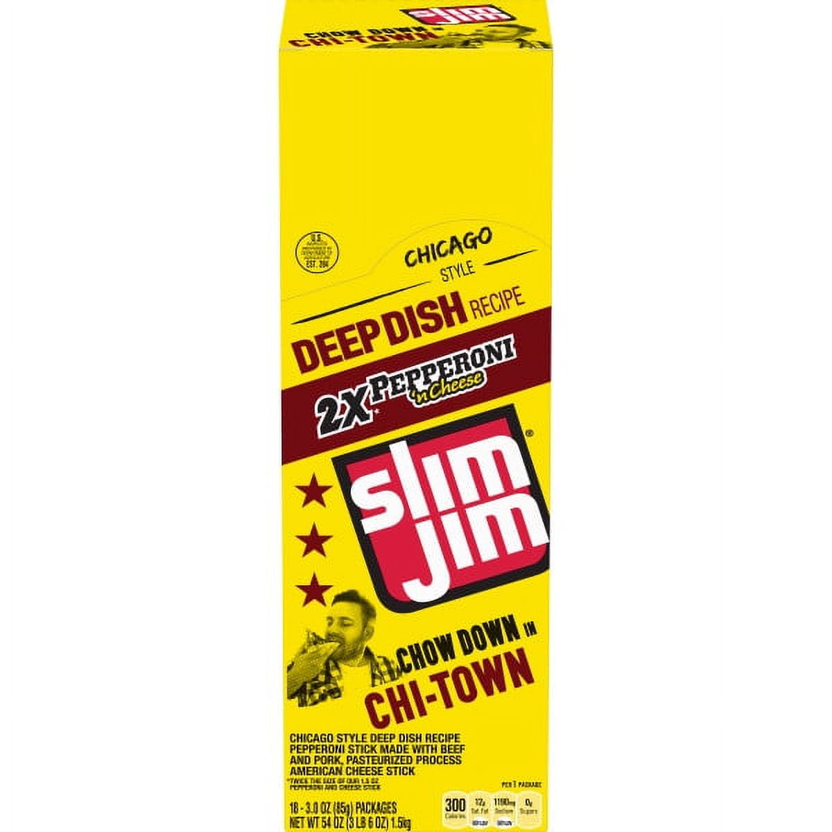 Slim Jim Big Boss Beef Cheese 3 Ounce Pack Of 18