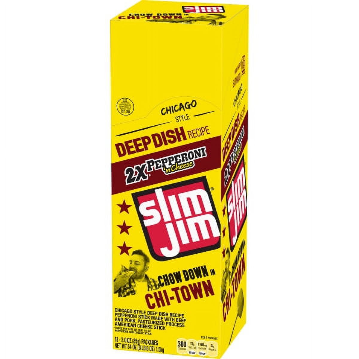 Slim Jim Big Boss Beef Cheese 3 Ounce Pack Of 18