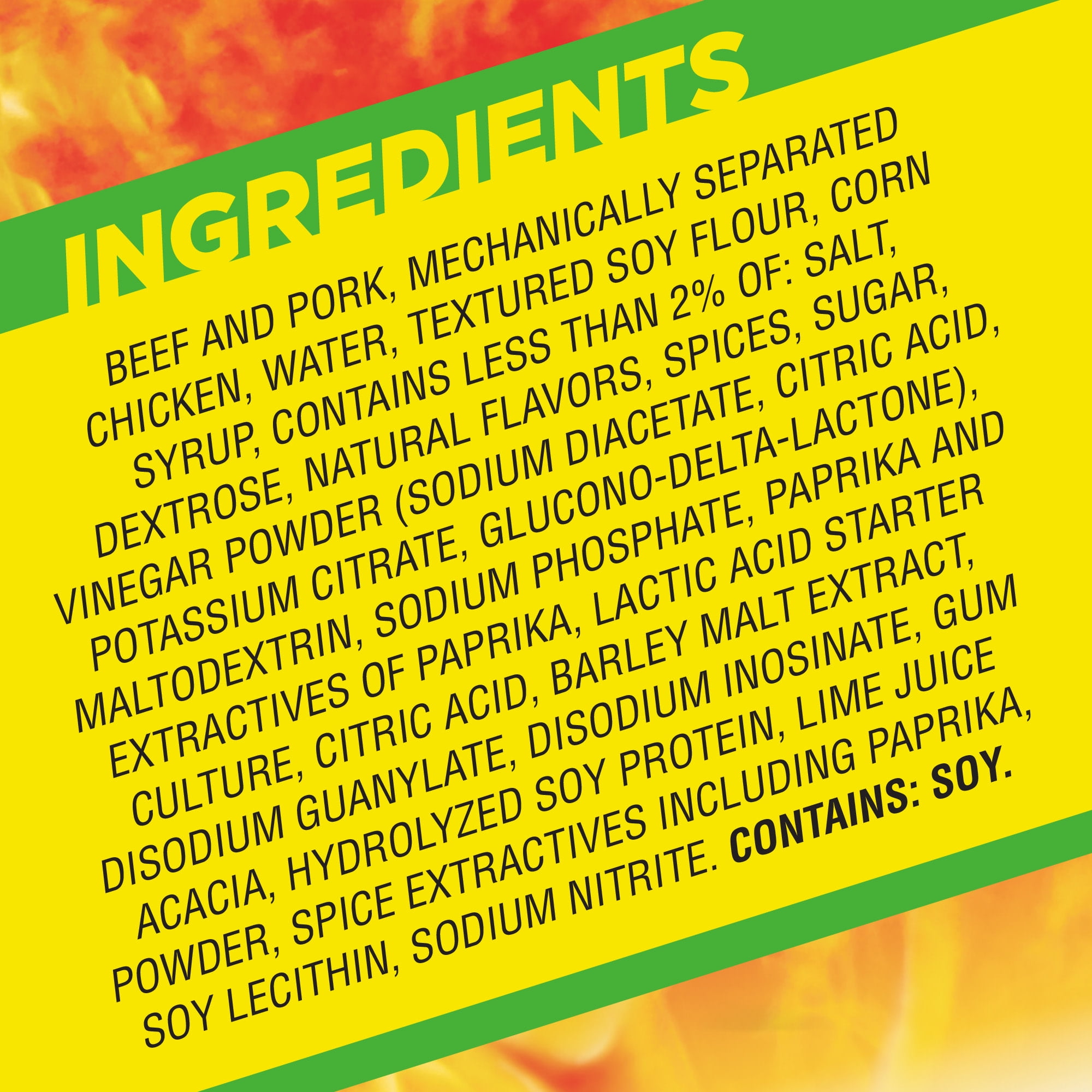 SLIM JIM MONSTER SMOKED SNACK STICK CHILE LIMóN SEASONED 1.94 OZ FOR SPICY SNACKING