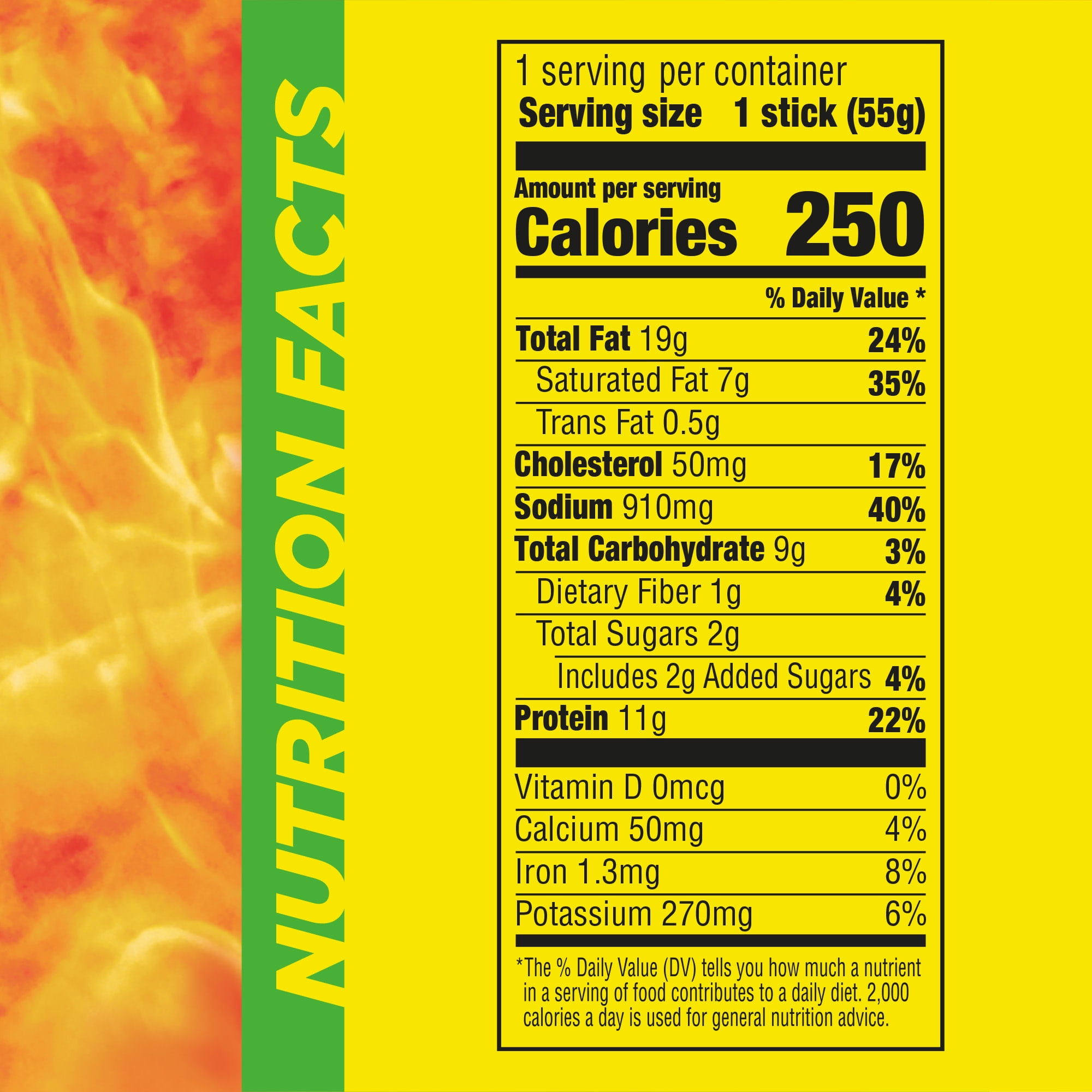 SLIM JIM MONSTER SMOKED SNACK STICK CHILE LIMóN SEASONED 1.94 OZ FOR SPICY SNACKING