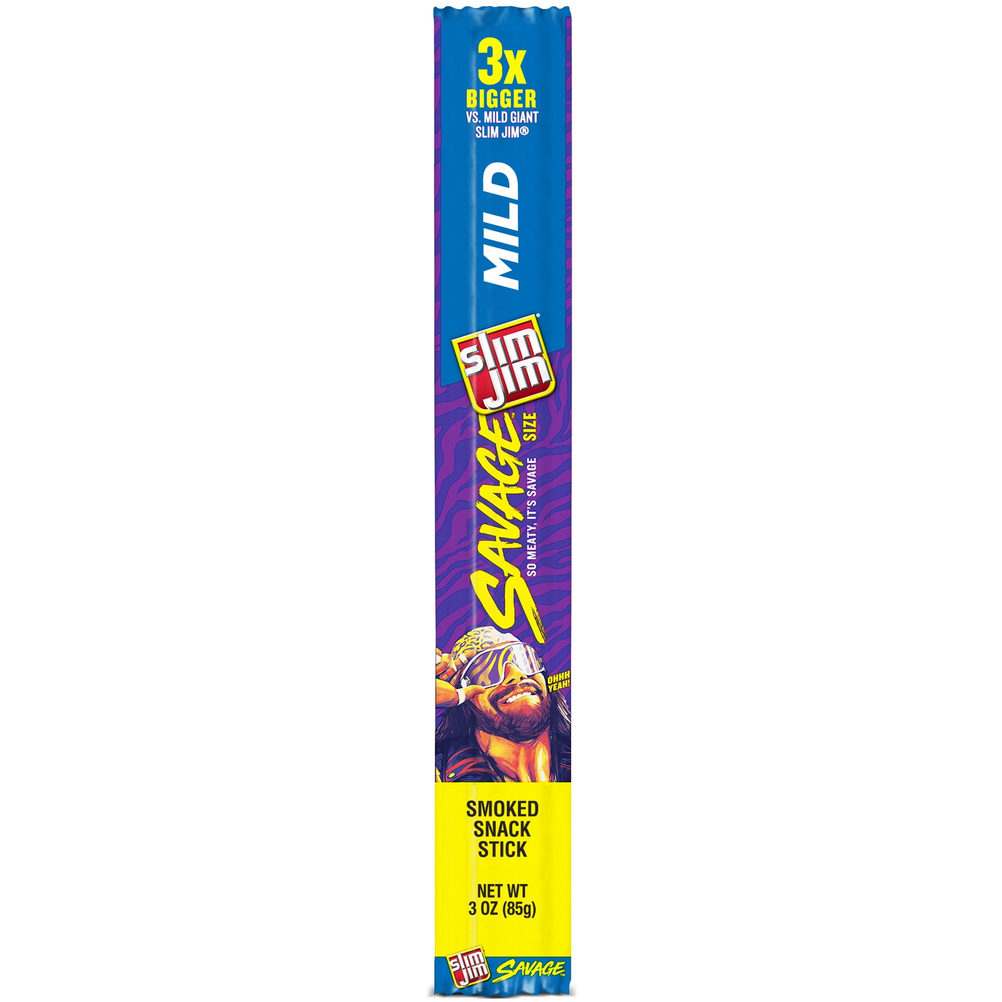 Slim Jim Savage Size Mild Meat Stick Meat Snacks 3 oz