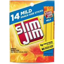 Slim Jim Mild Smoked Snack Stick 0.28 Oz Pack Of 14