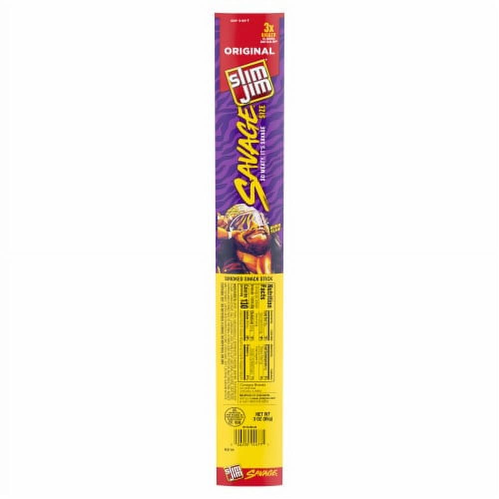 Slim Jim Original Savage Size Meat Stick 2-Pack - Big Beef Snack