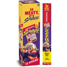 Slim Jim Savage Original Flavor Smoked Meat Snack Sticks 3 oz 12 Count