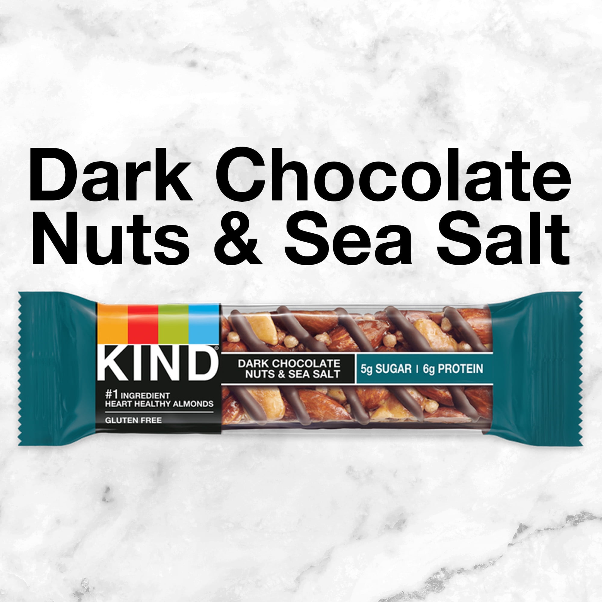 KIND Dark Chocolate Nuts Sea Salt Snack Bars Value Pack 1.4 oz 12 Count - Gluten Free