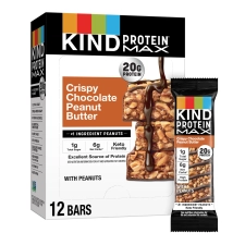 KIND Protein MAX Crispy Chocolate Peanut Butter Snack Bars 12 Count