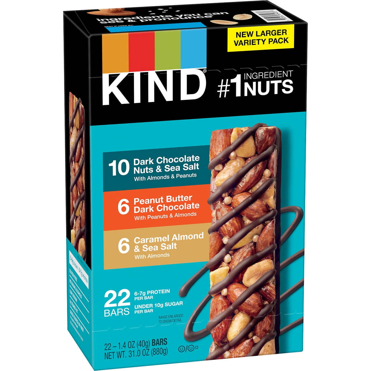 KIND Nut Bar Variety Pack 1.4 Ounce Pack of 22