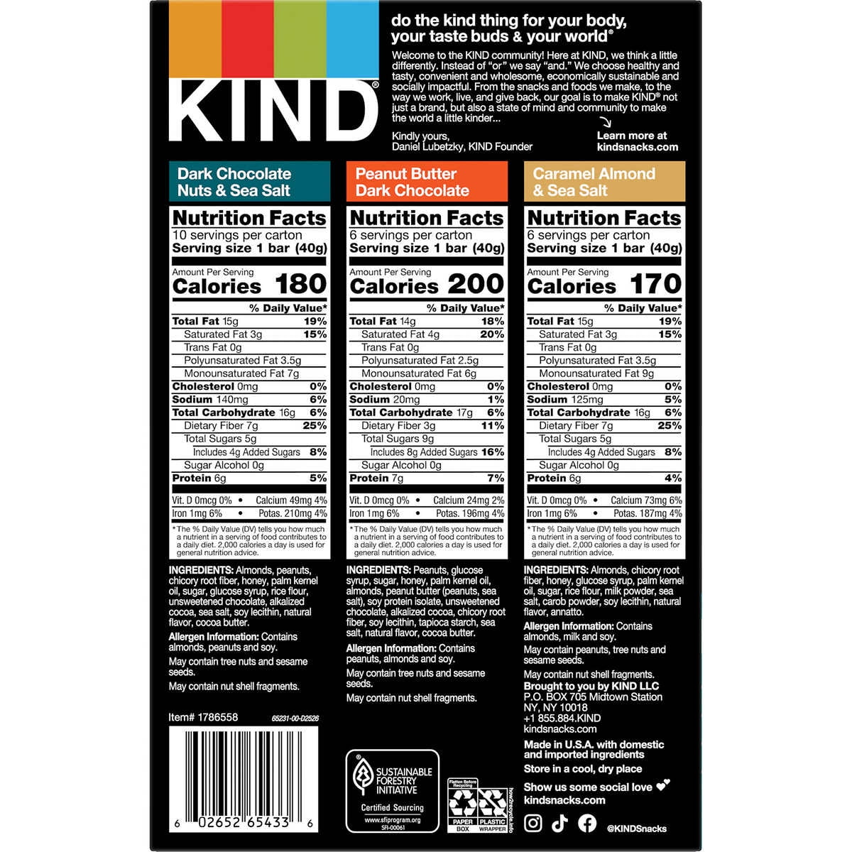 KIND Nut Bar Variety Pack 1.4 Ounce Pack of 22