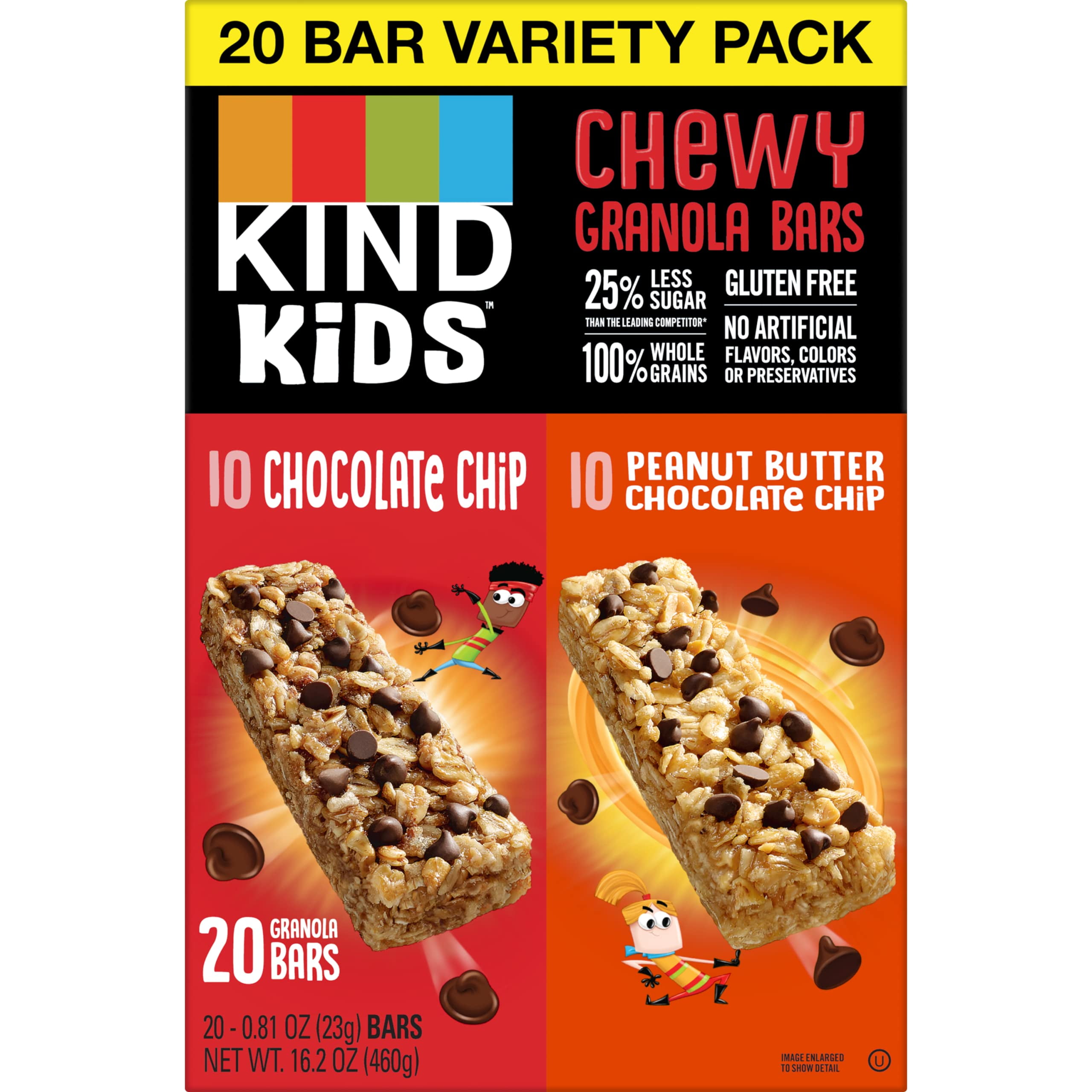 Kind Kids Chewy Granola Bars Chocolate Chip Peanut Butter Chocolate Chip Variety Pack