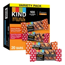 KIND Minis Gluten Free Snack Bars Variety Pack 20 Count Box 0.7 oz