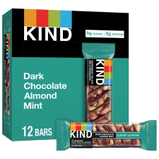 KIND Dark Chocolate Almond Mint Nut Bars 1.4 oz 12 Ct