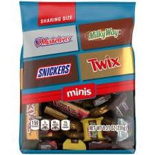 MARS MIXED SNICKERS TWIX AND MORE MINIS CHOCOLATE CANDY BARS VARIETY PACK 2 PACK