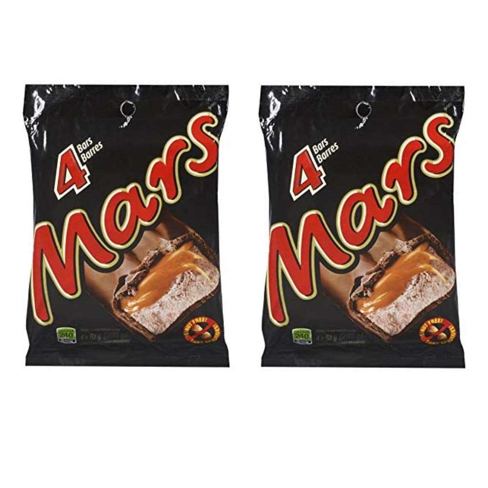 Mars Imported from Canada 8 Mars Chocolate Bars Full Size - 2 Packs of 4 Bars