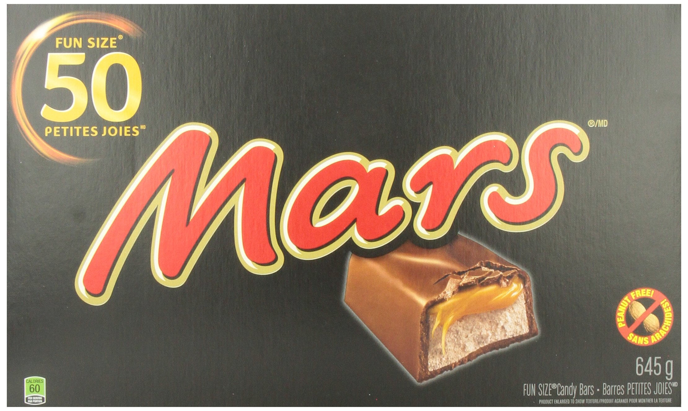 Mars Fun Size Bars 12.9g 0.5 oz x 50 pack Peanut