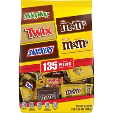 Mars Mixed MMS Peanut and More Bulk Halloween Candy Assortment 53.26oz 135 Ct