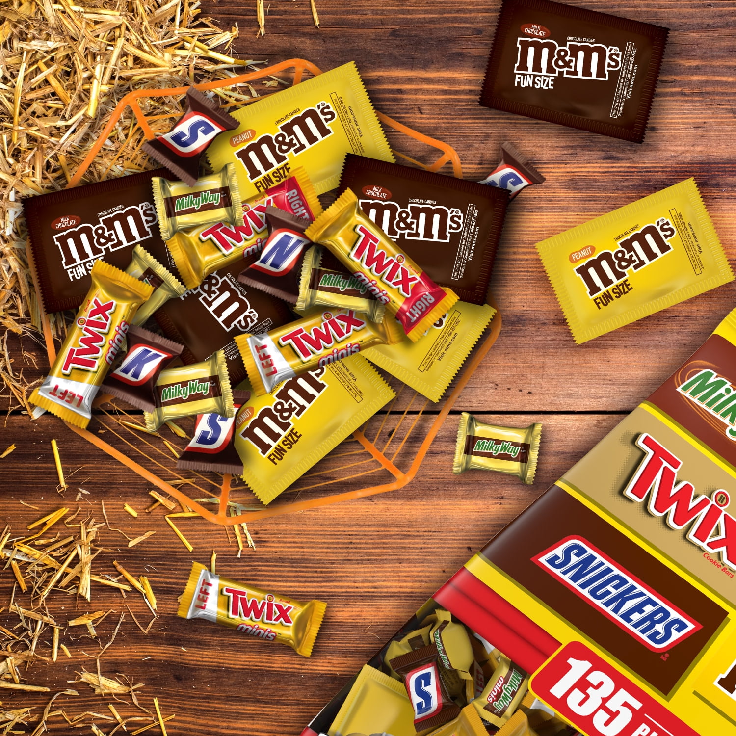 Mars Mixed MMS Peanut and More Bulk Halloween Candy Assortment 53.26oz 135 Ct