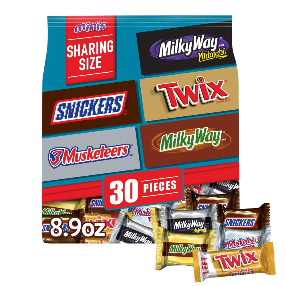 Mars Snickers Twix Milky Way 3 Musketeers Fun Size Chocolate Bars Mix 30ct x 8 Pack