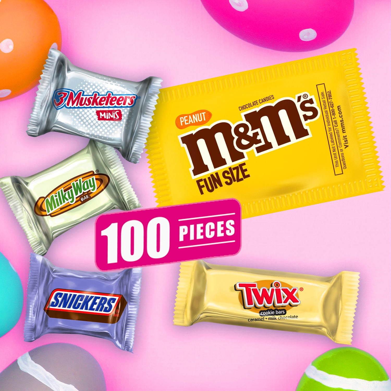 Mars Mixed Snickers Twix M&Ms Milky Way 3 Musketeers Easter Candy Bulk