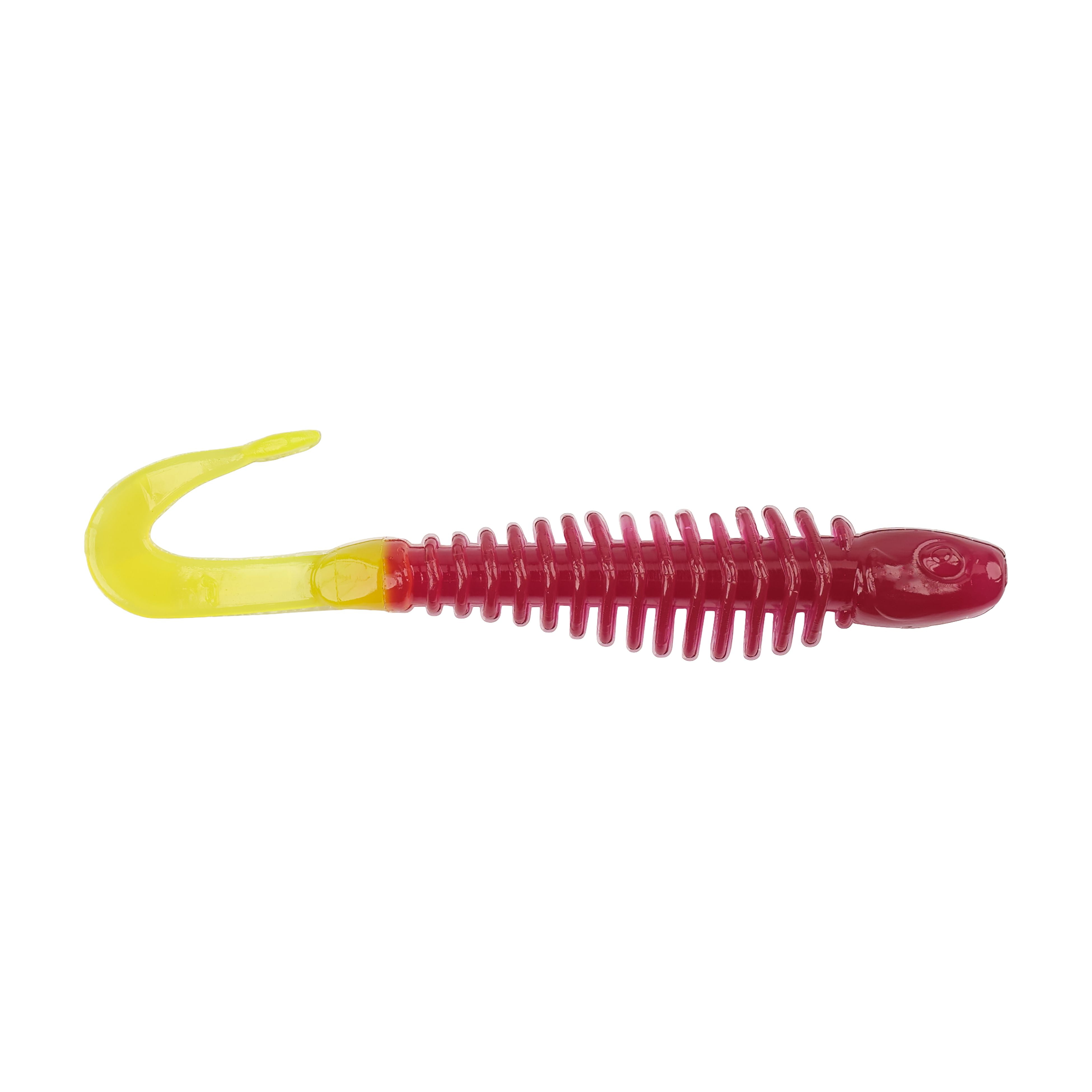 Berkley PowerBait Curly Bones 3 inch Purple Chartreuse Soft Bait