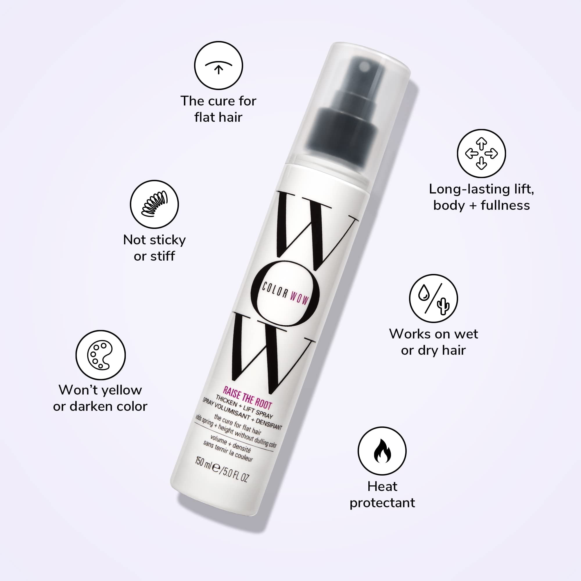 Color wow Raise The Root Thicken Plus Lift Spray 5 oz for Added Volume and Thickness