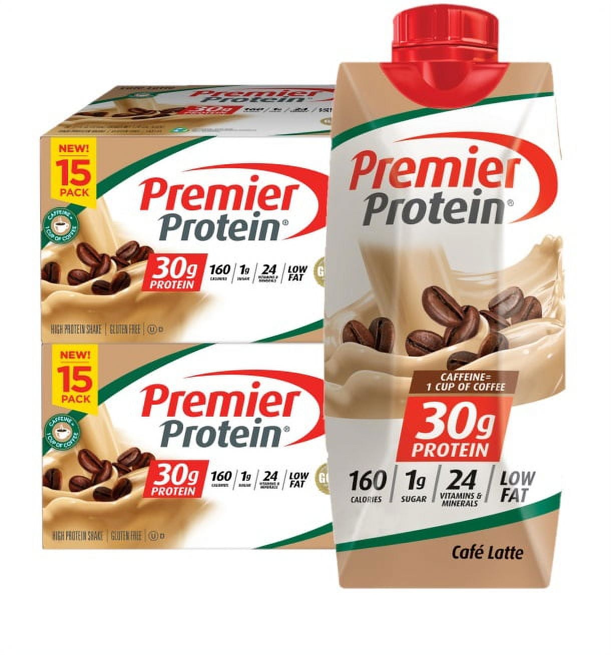 Premier Protein 30g High Protein Shake Café Latte 11 fl. oz. 15 pk. Great Deal!