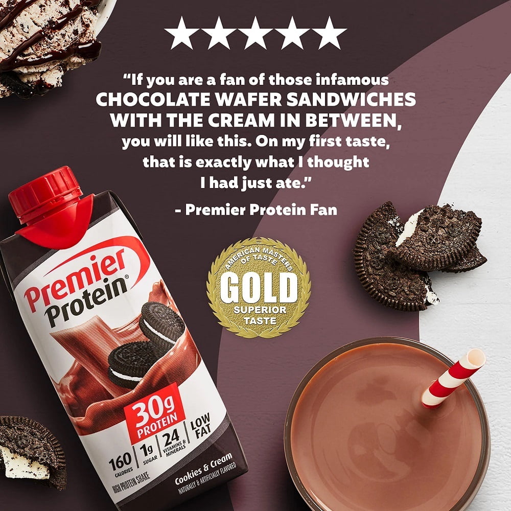 Premier Protein Cookies and Cream High Protein Shake 11 fl oz 15 pack