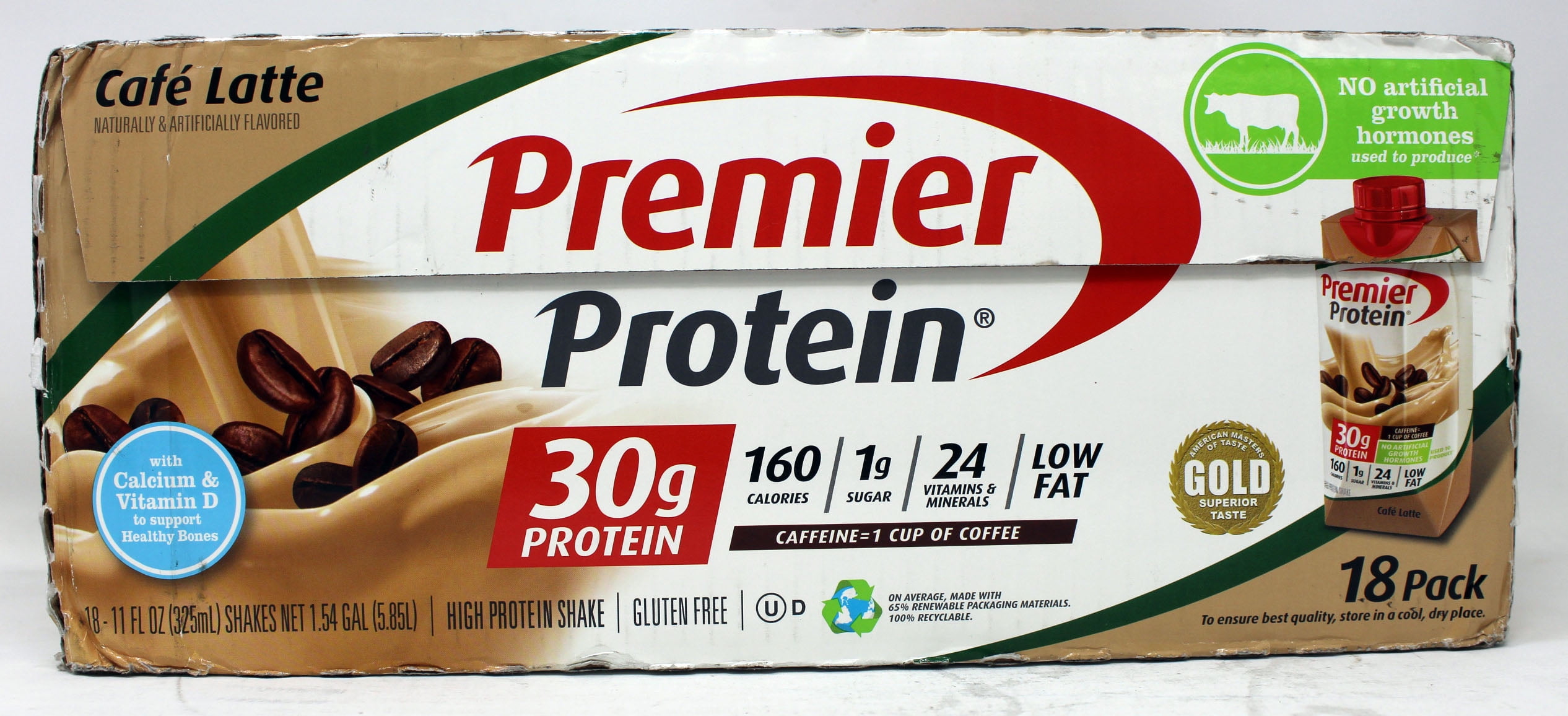 Premier Protein Cafe Latte Shake 30g Protein 18 Pack