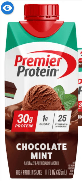 Premier 30g Protein PLUS Energy Immune Support Chocolate Mint 11 fl oz 18 pack