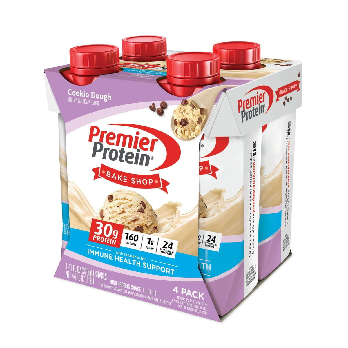 Premier Protein Cookie Dough Shake 30g Protein - 44 fl oz/4pk