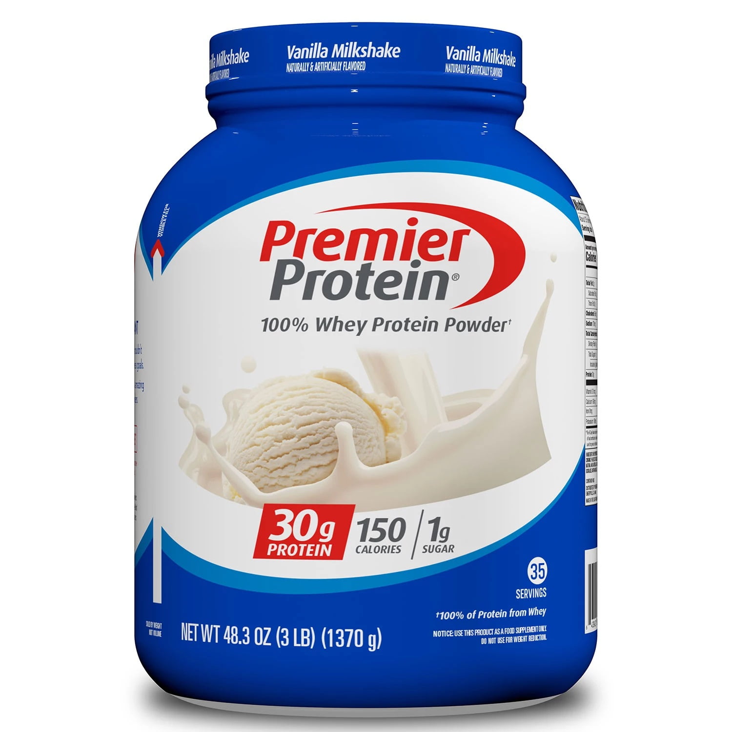 Premier Protein 30g Vanilla Milkshake High Protein Powder 3lb Pack