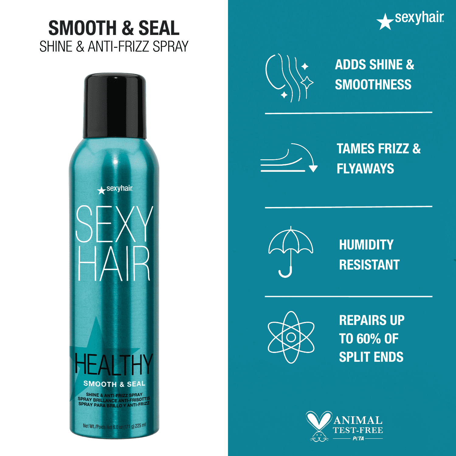 Sexy Hair Smooth and Seal 6 oz for Silky Smooth Hair