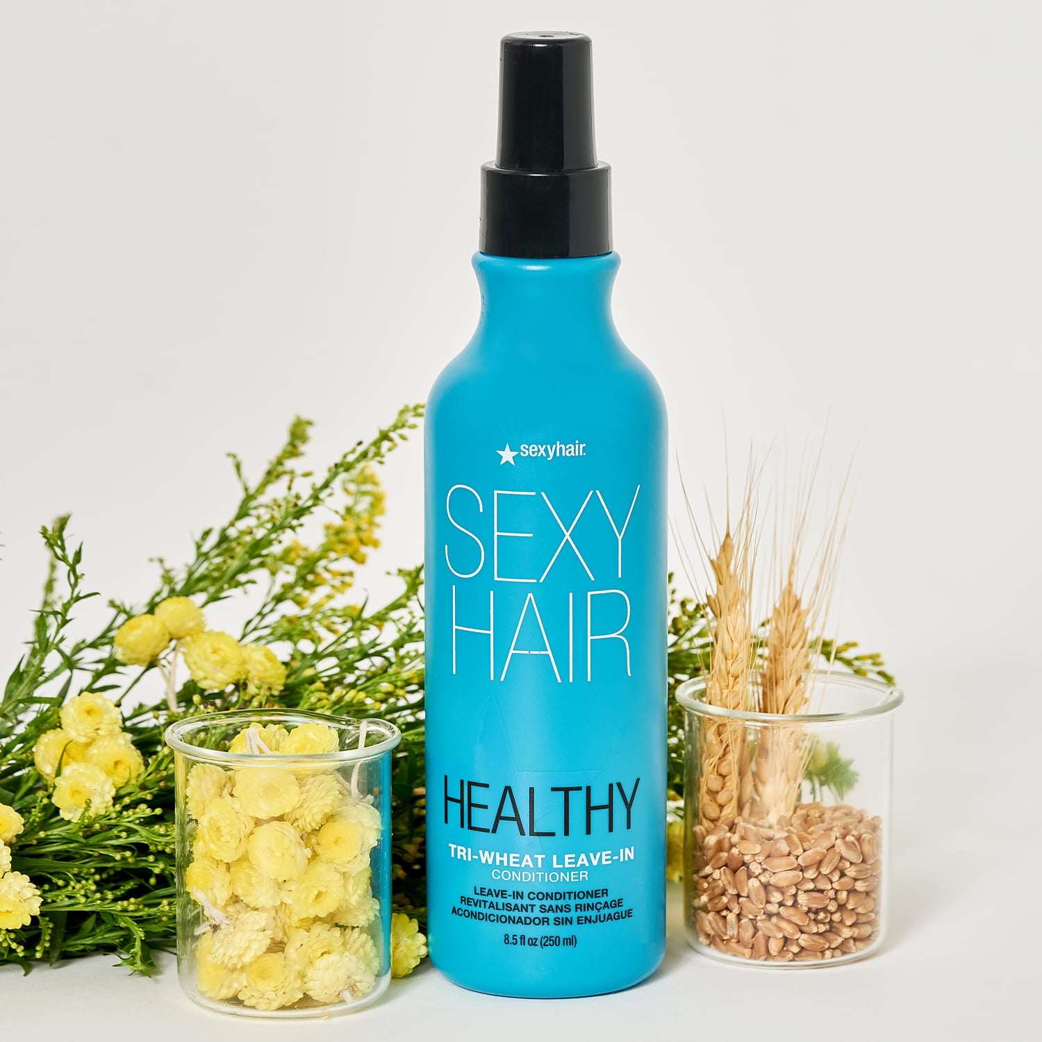 Sexy Hair Tri-Wheat Leave In Conditioner 8.5 oz for Nourished Hair