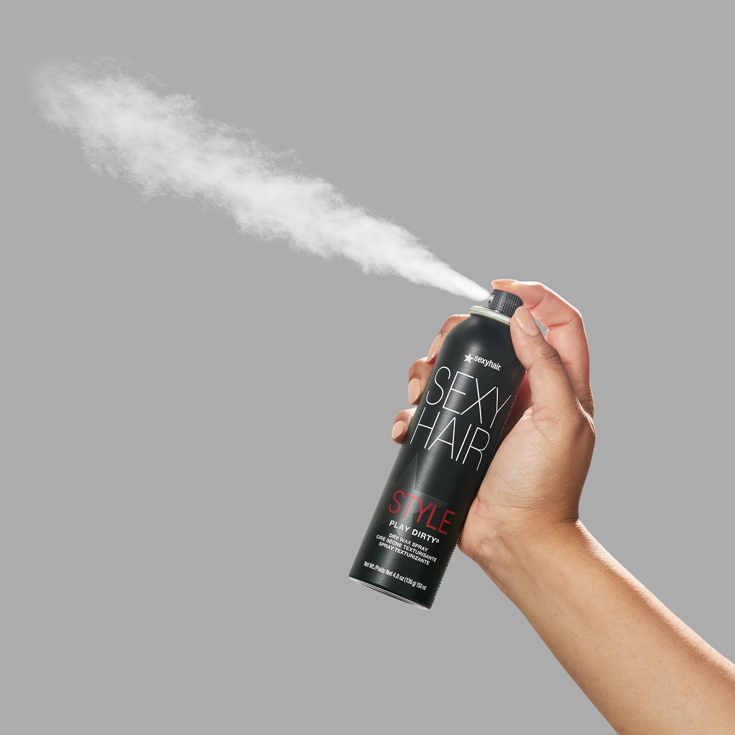 Sexy Hair Play Dirty Dry Wax Spray 4.8 oz for Effortless Styling