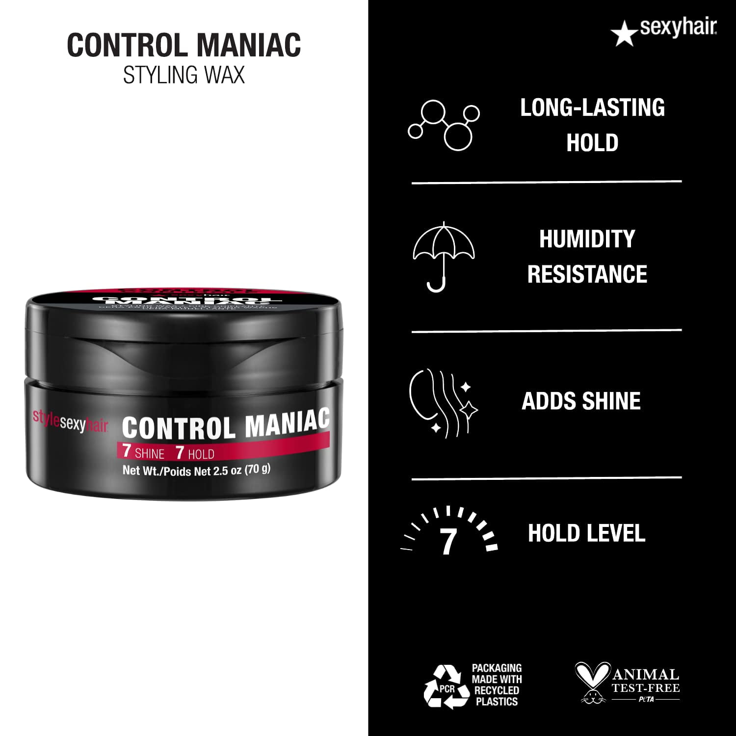 Sexy Hair Control Maniac Styling Wax 2.5 oz - Haircare Product