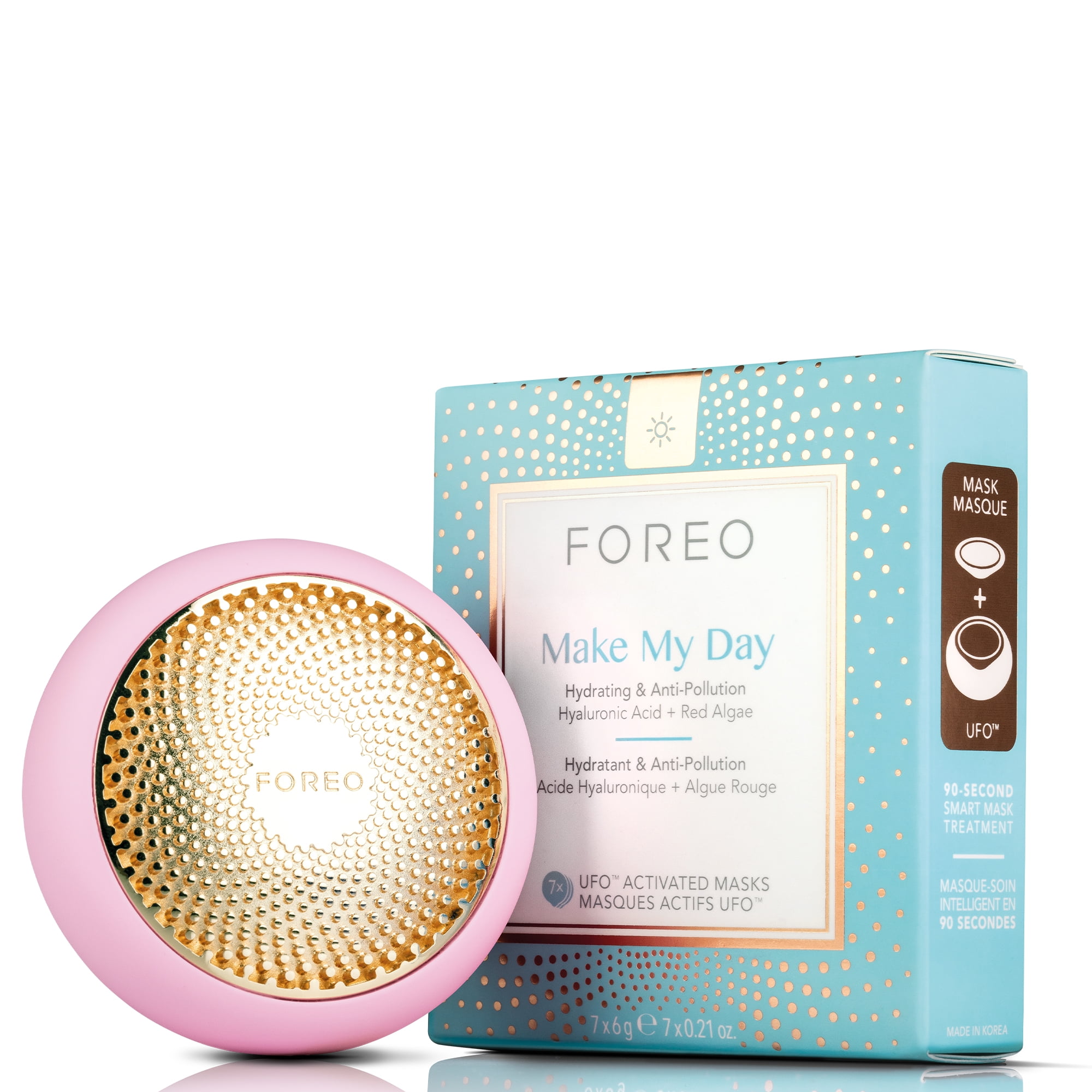 FOREO UFO 2 Supercharged 2-Minute Full Facial Skincare Device for All Skin Types Pearl Pink - AmerikaSepetim