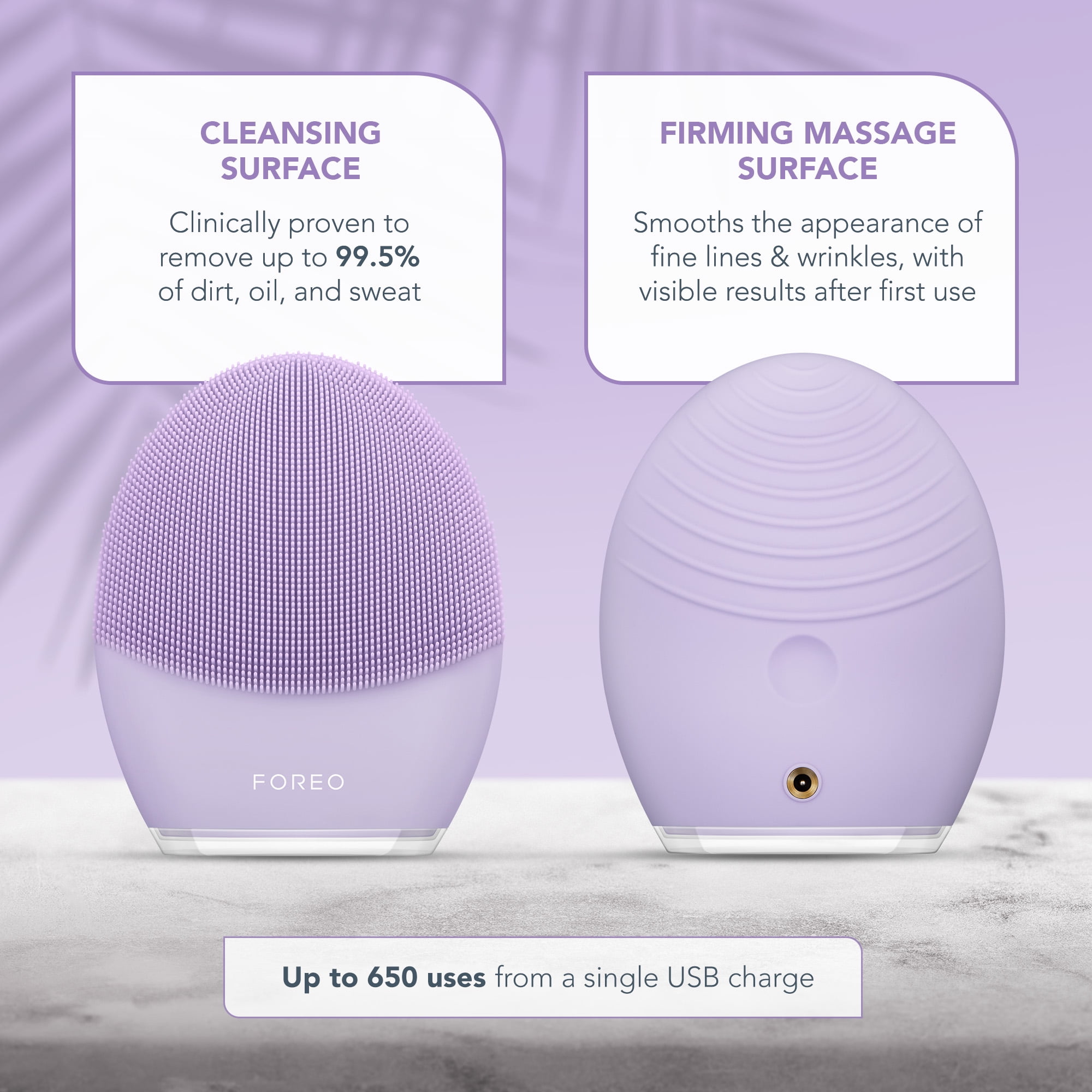 FOREO LUNA 3 Smart Sonic Facial Cleanser Massager Sensitive Skin Suitable