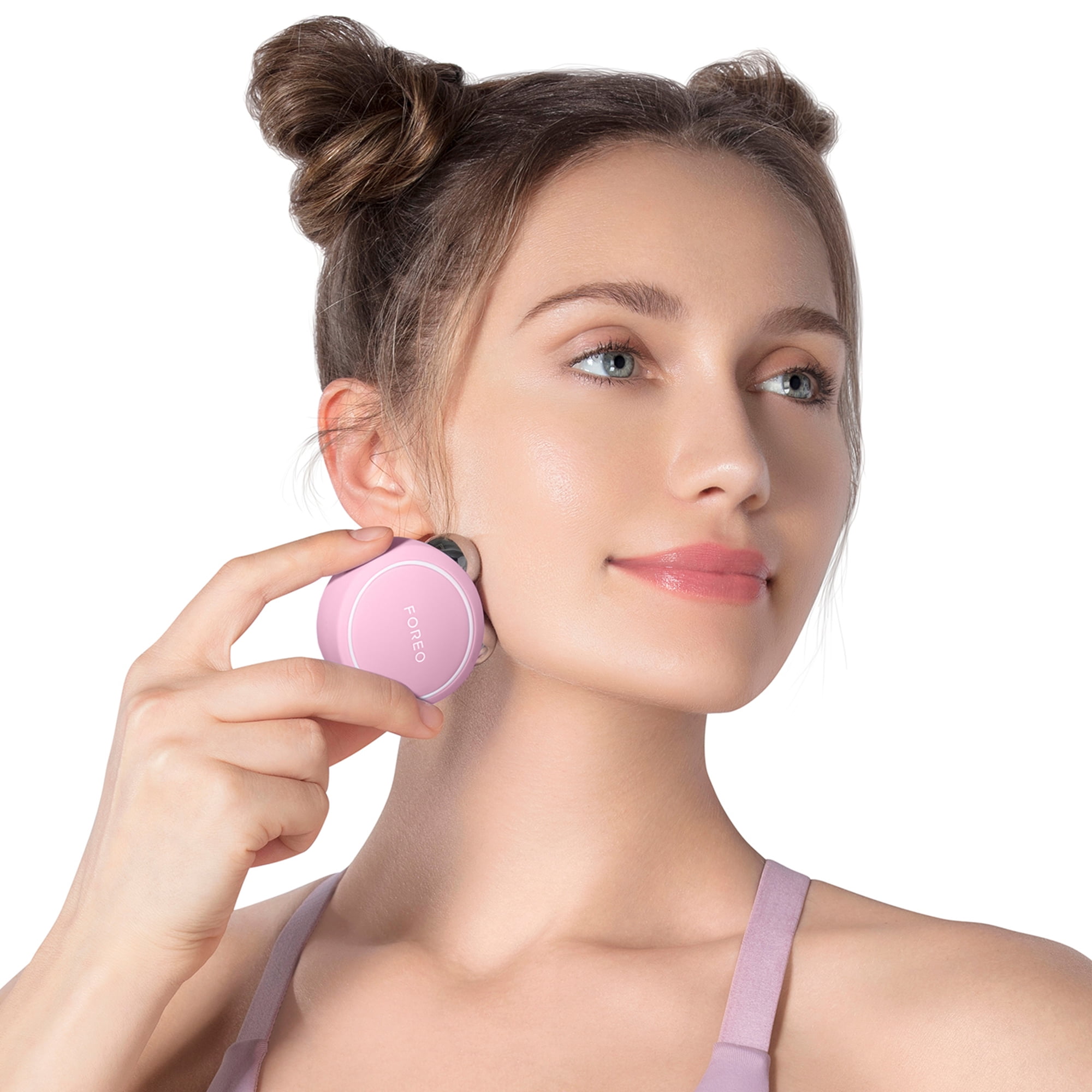 FOREO BEAR Mini Facial Toning Device in Pearl Pink Color