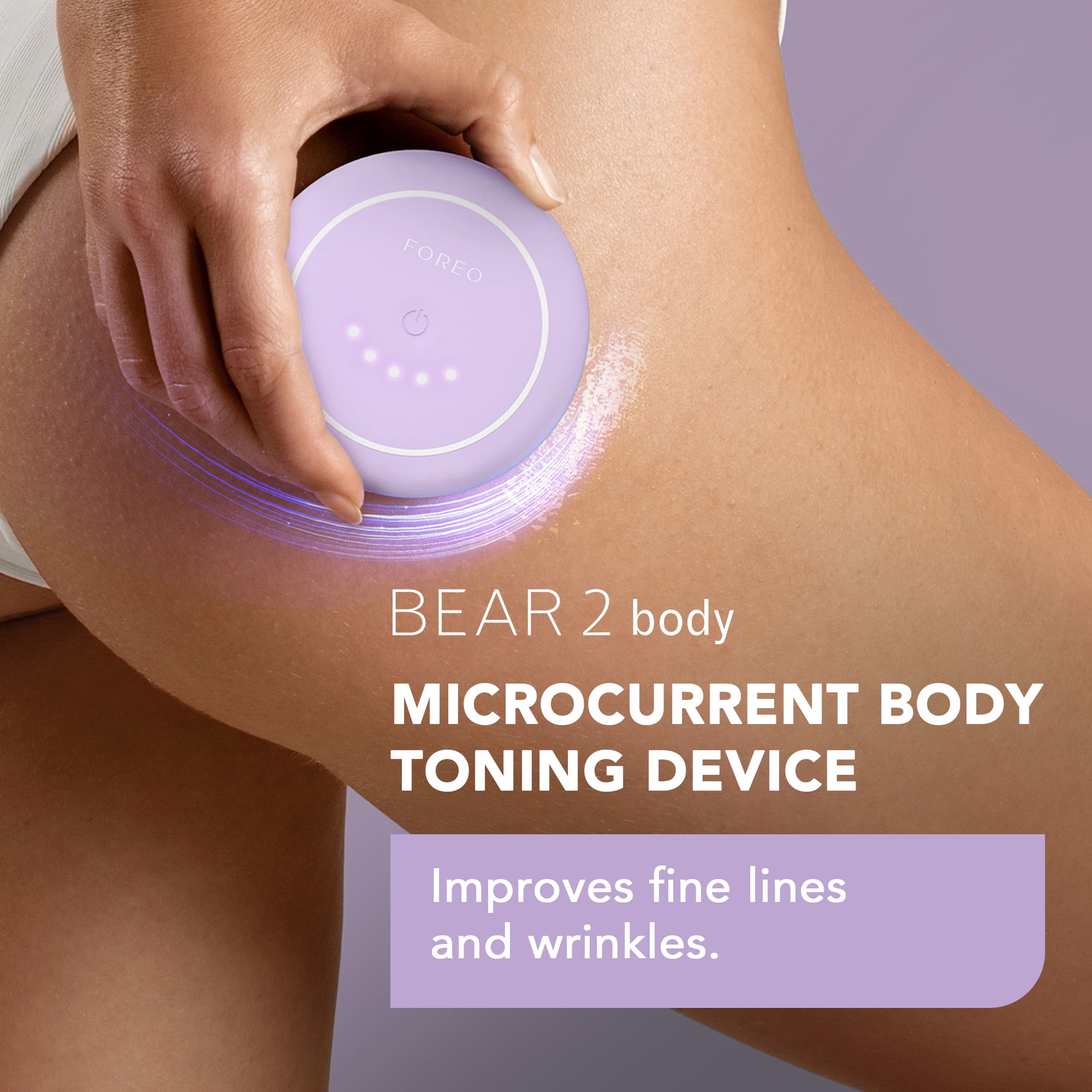 FOREO BEAR 2 Advanced Microcurrent Body Sculpting Machine Conductive SUPERCHARGED Firming Body Serum Cellulite Massager