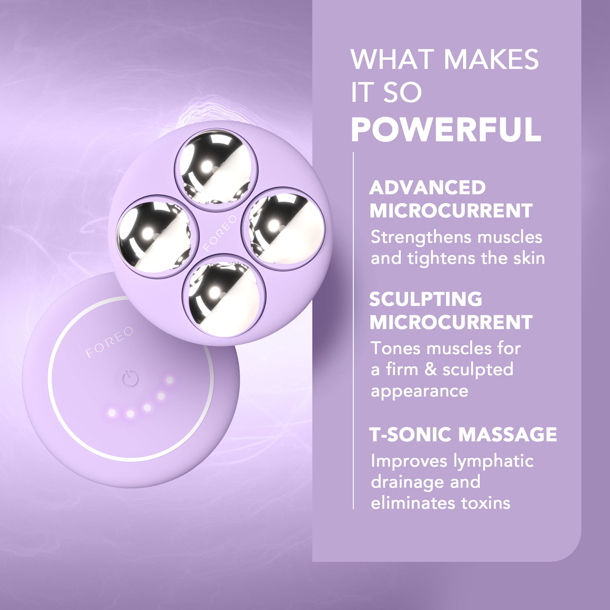 FOREO BEAR 2 Advanced Microcurrent Body Sculpting Machine Conductive SUPERCHARGED Firming Body Serum Cellulite Massager