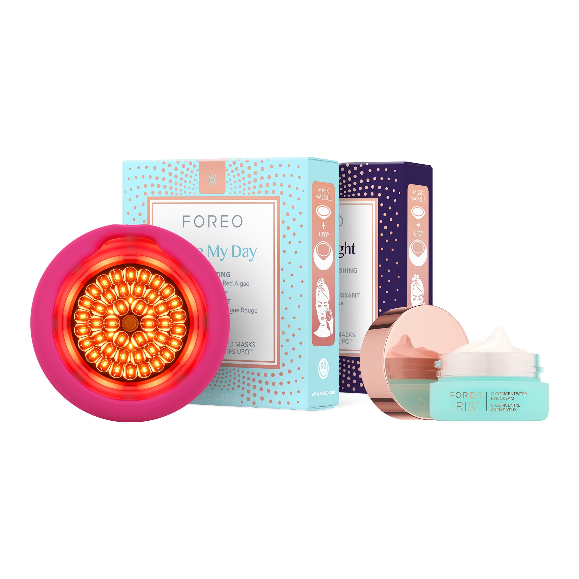 FOREO Hydrate and Brighten UFO 3 LED Set Mask Skincare Device with Activated Masks