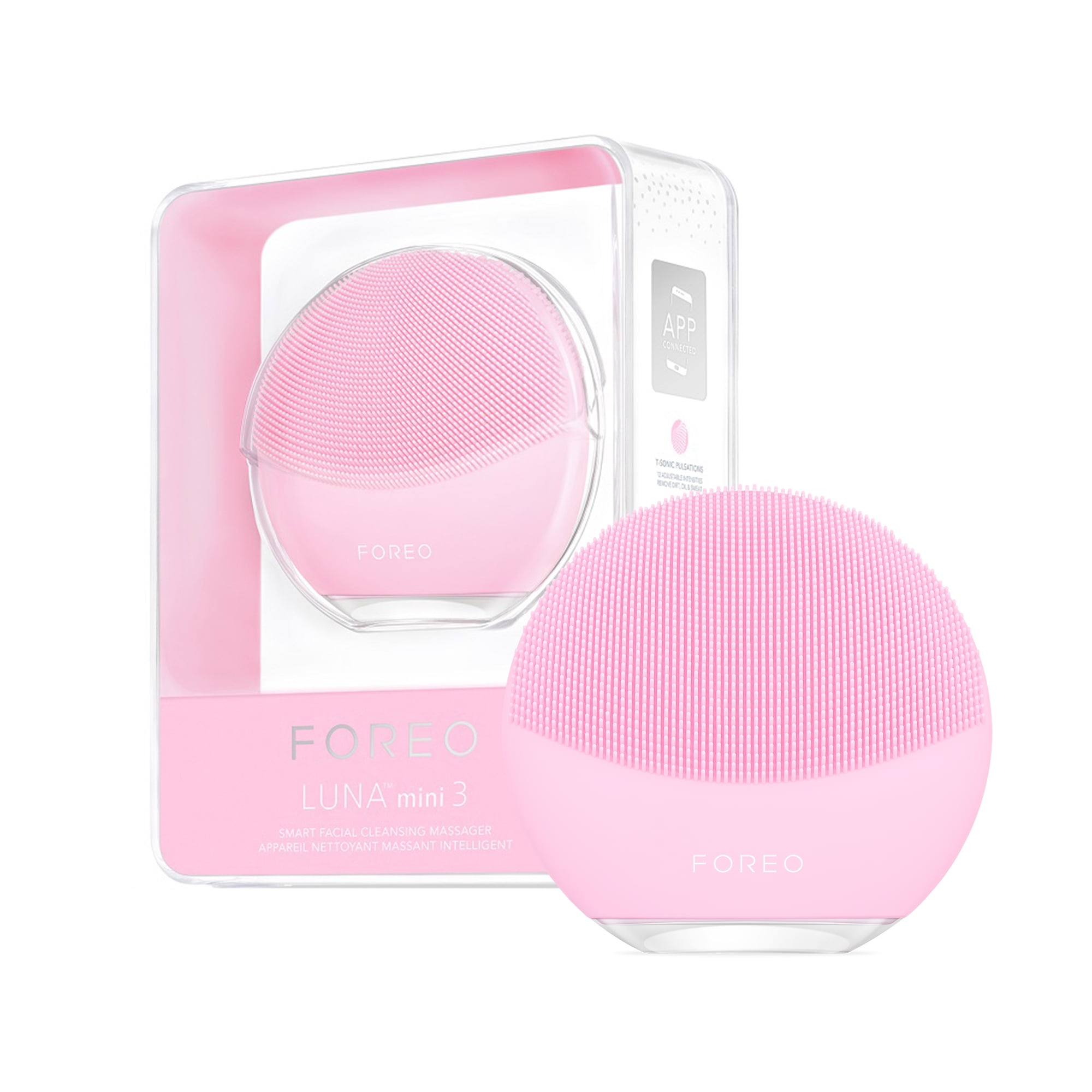 FOREO LUNA MINI 3 Facial Brush Pearl Pink for Gentle Cleansing