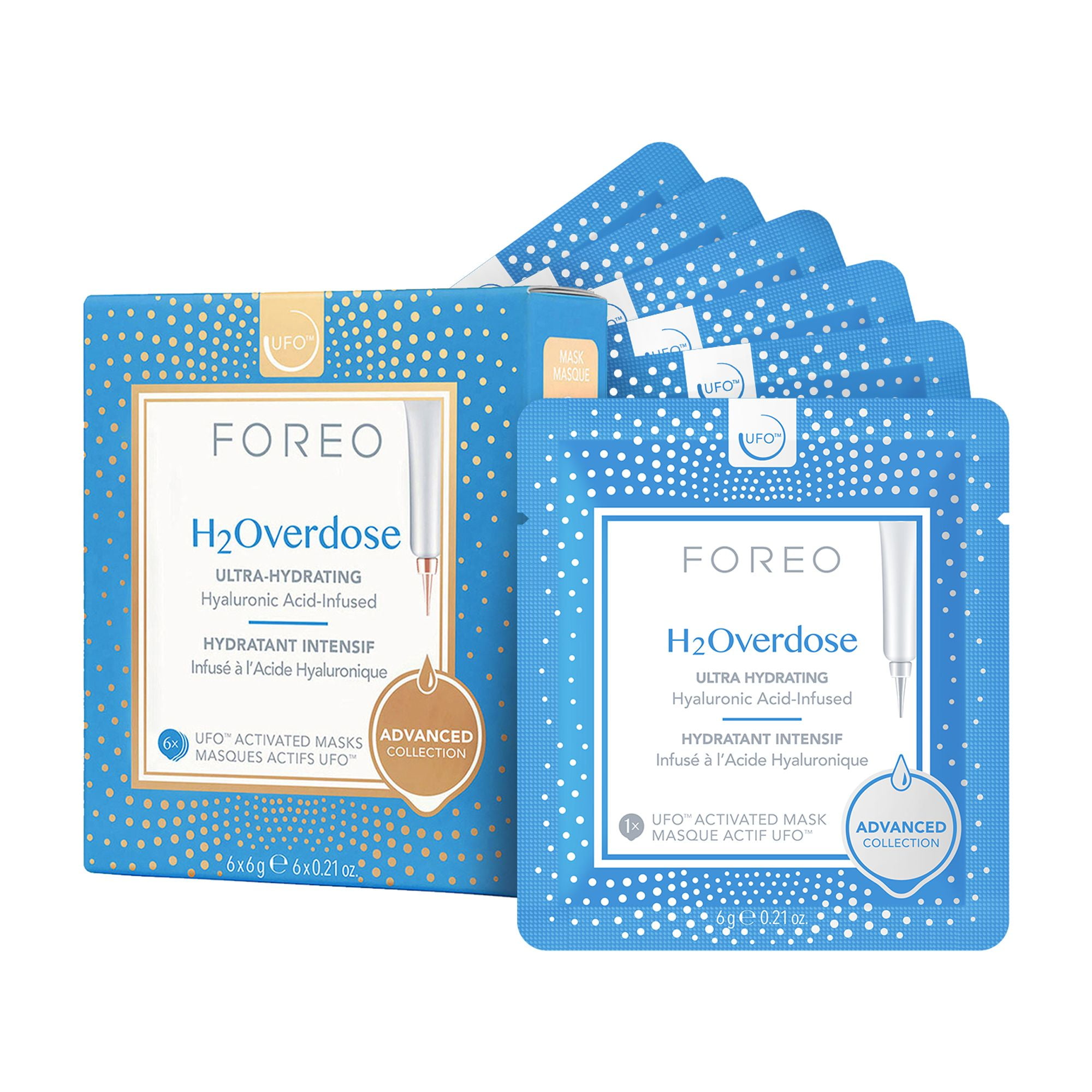 FOREO UFO Masks H2Overdose 2.0 6-Pack - Deep Hydration Skincare