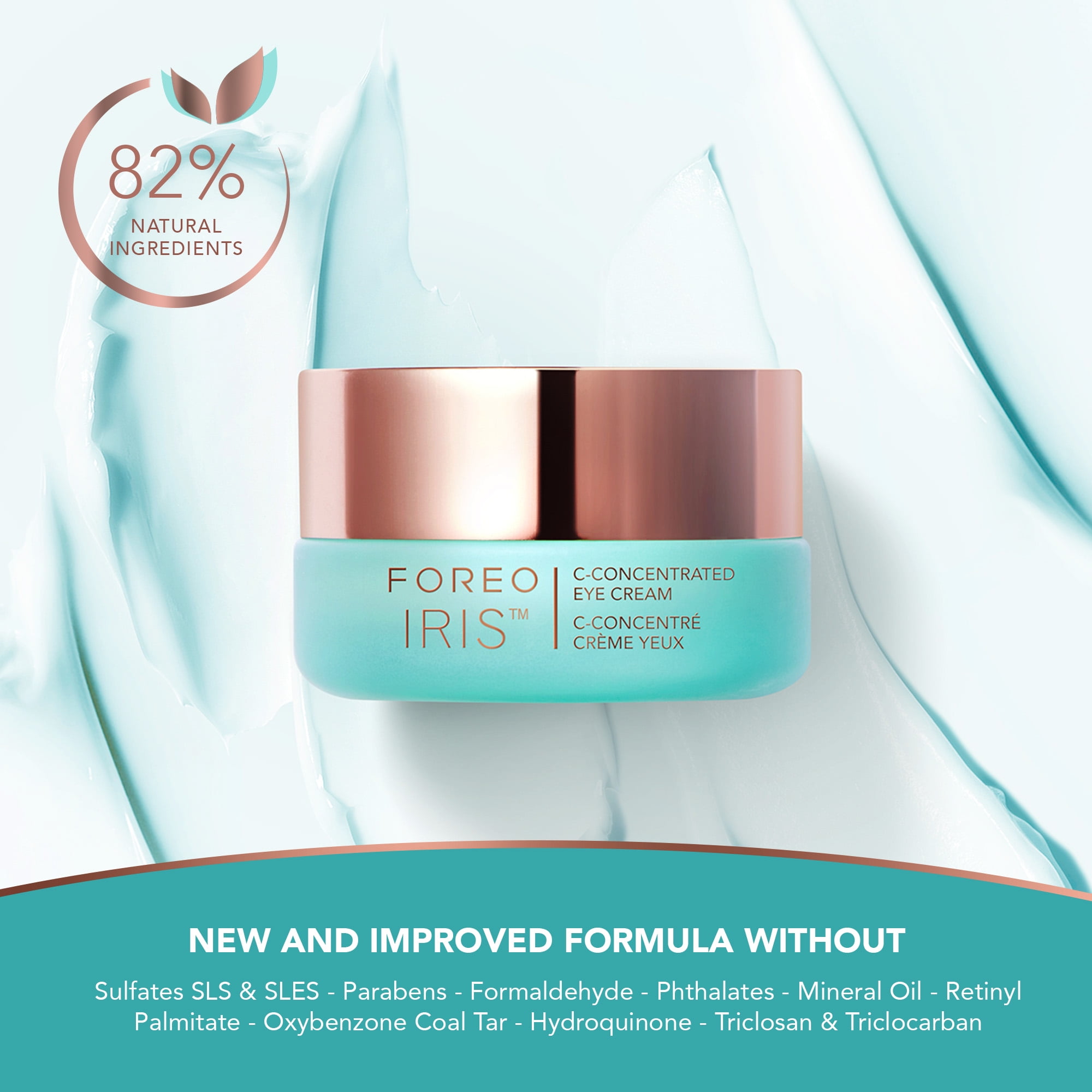 FOREO IRIS C Concentrated Eye Cream 0.5 fl.oz for Bright Eyes and Hydration