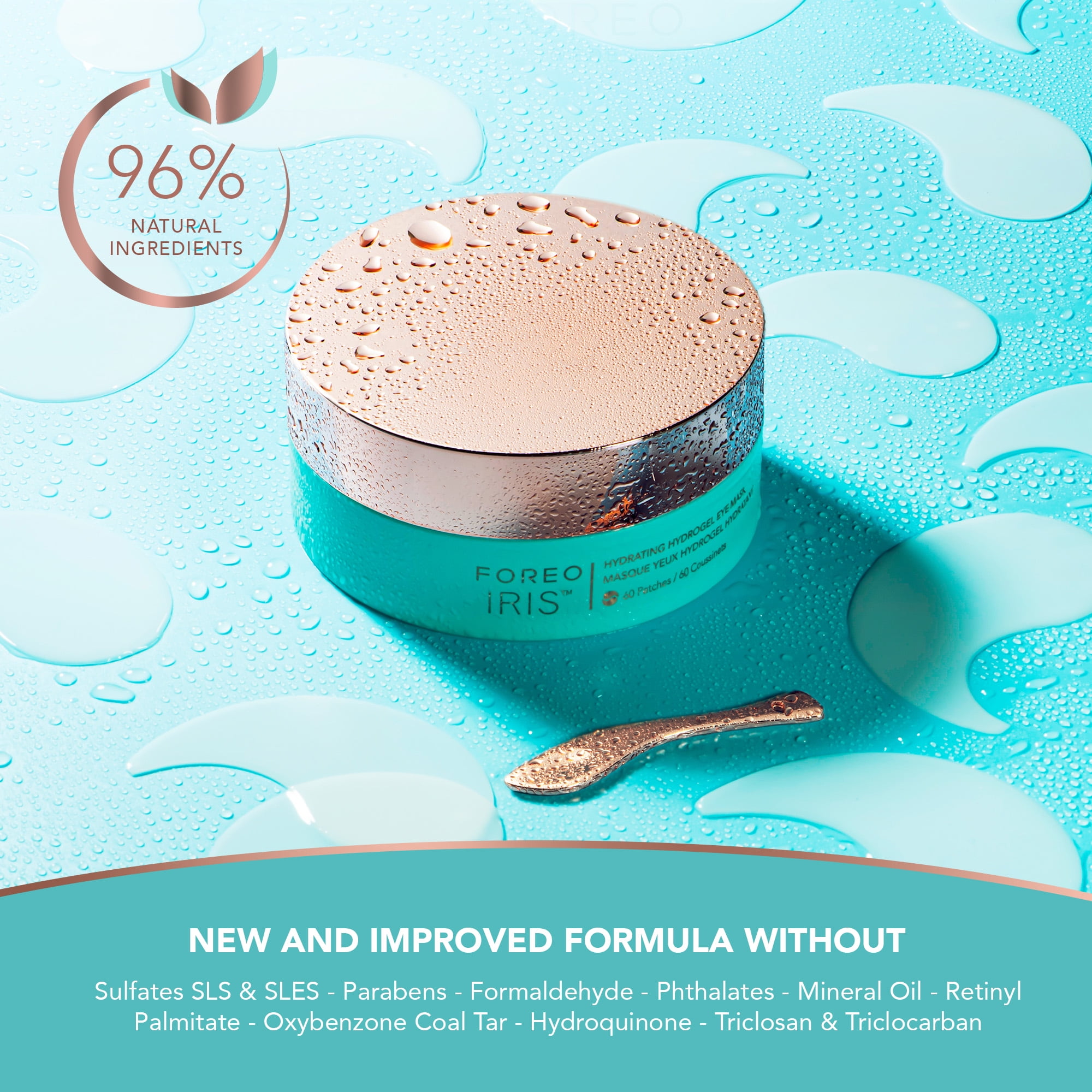 FOREO IRIS Hydrating Hydrogel Eye Mask 60 Pieces for Refreshed Eyes