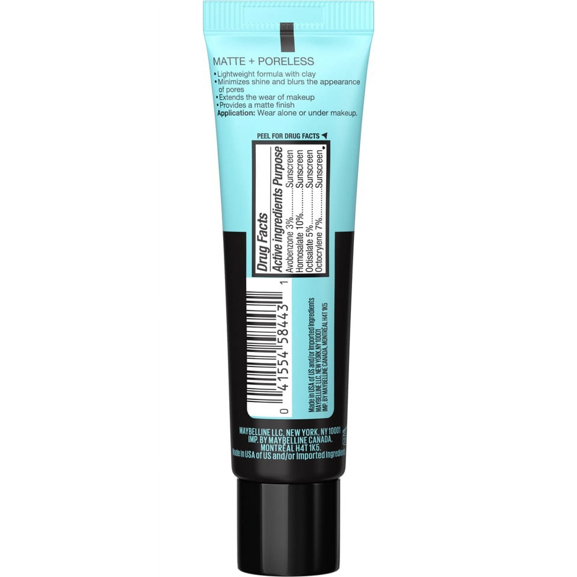 Maybelline Fit Me Matte Poreless Mattifying Face Primer Clear 1 fl oz