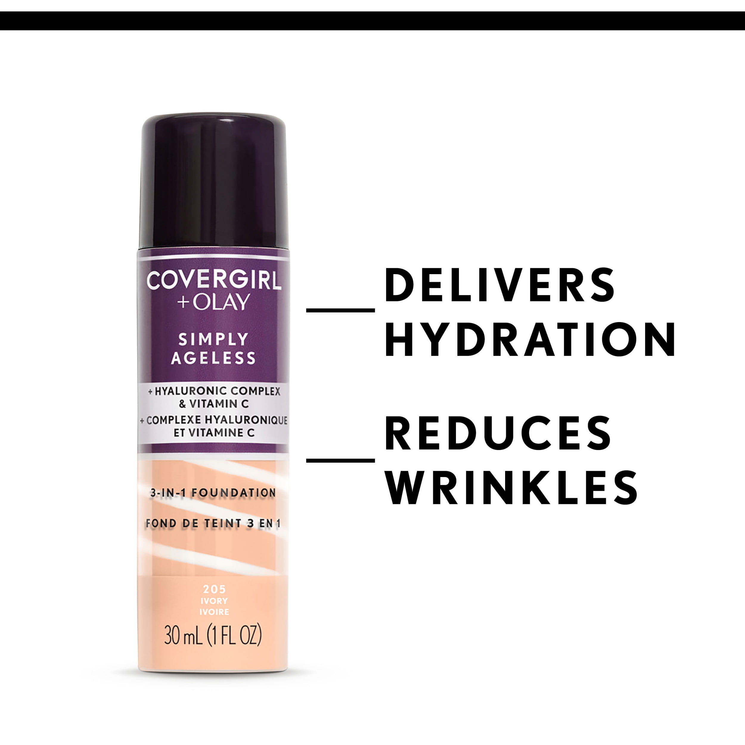 COVERGIRL OLAY Simply Ageless 3-in-1 Liquid Foundation 260 Classic Tan 1 fl oz