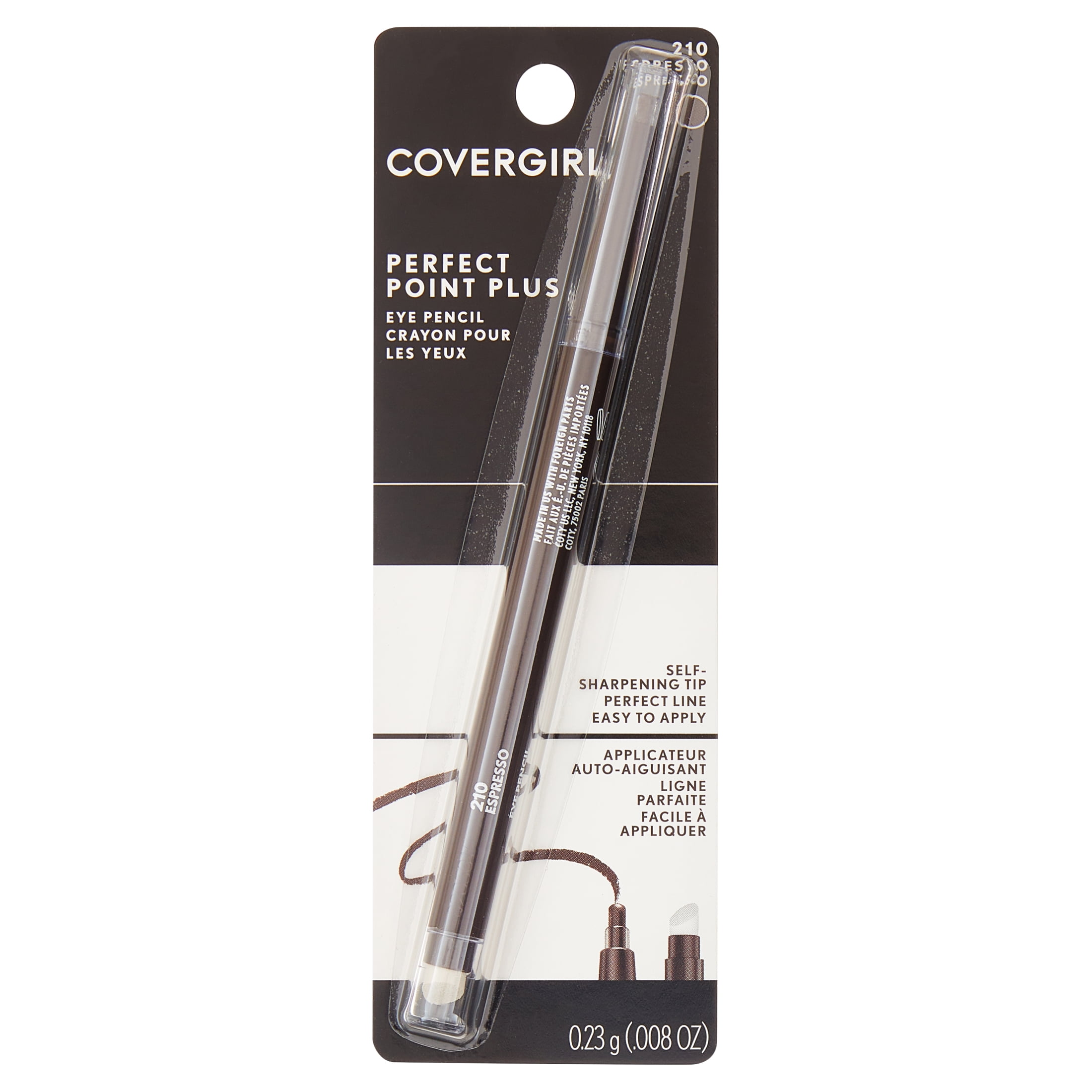 COVERGIRL Perfect Point Plus Eyeliner 210 Espresso 0.008 oz Long Lasting Versatile Black Eyeliner