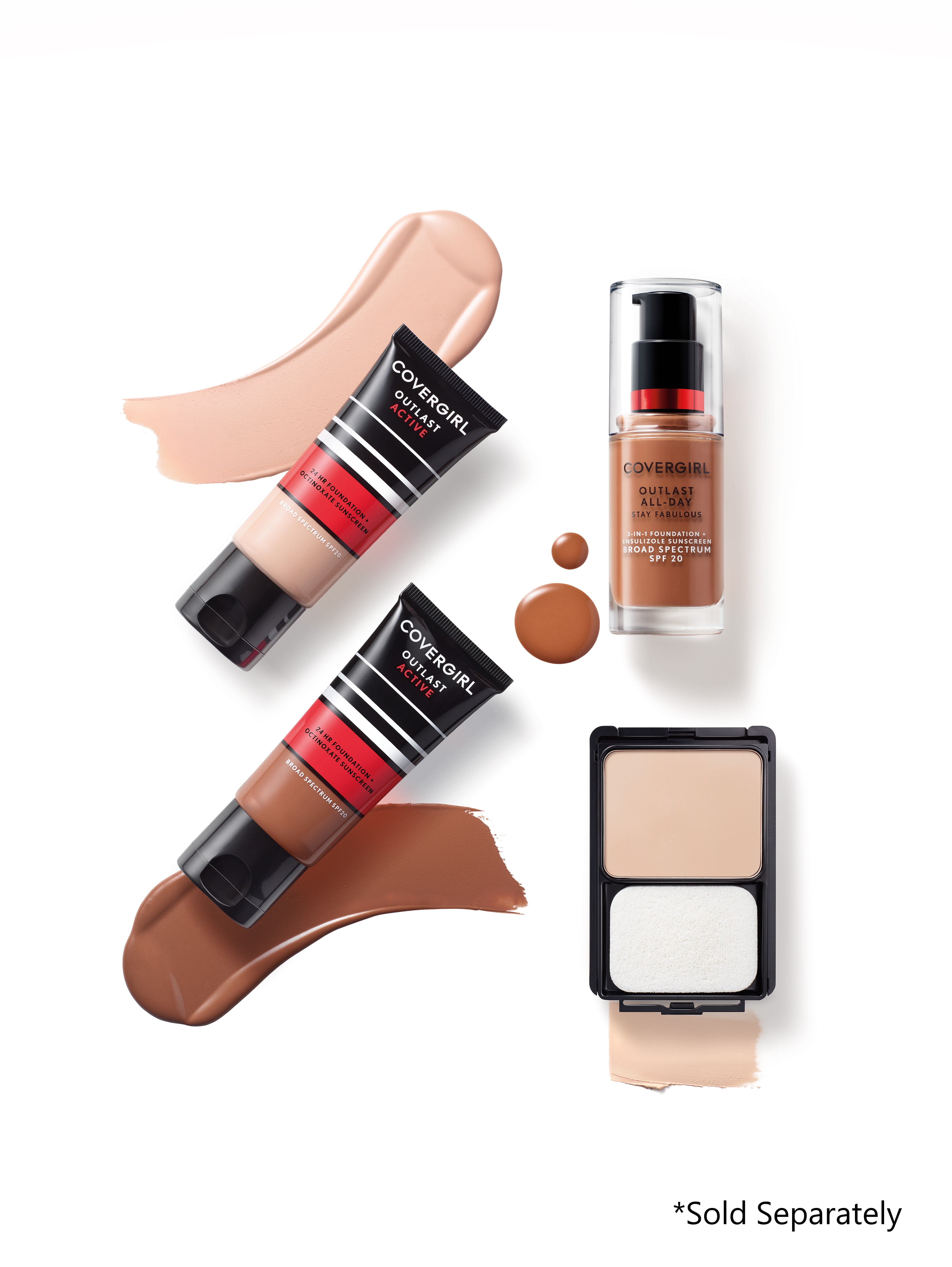COVERGIRL Outlast All Day Ultimate Finish 3-in-1 Foundation 450 Creamy Beige 0.4oz